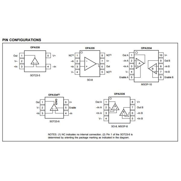 OPA335AIDR Electronic IC Chips SINGLE-SUPPLY CMOS OPERATIONAL AMPLIFIERS