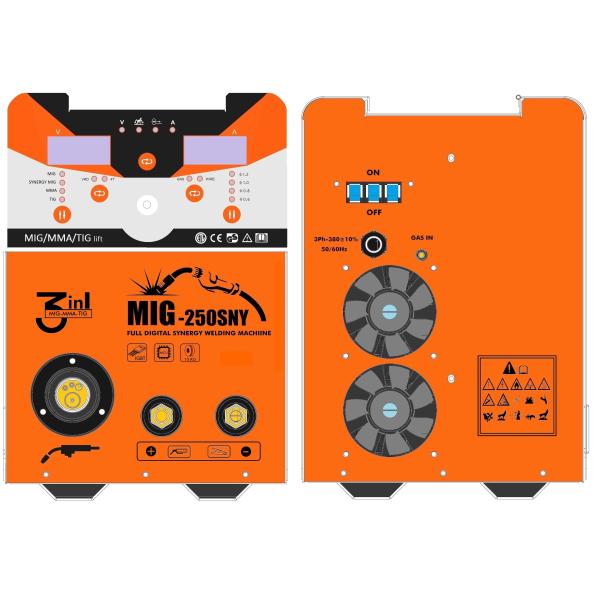 Micro process full digital controlled synergy MIG welding machine Co2 gas shield
