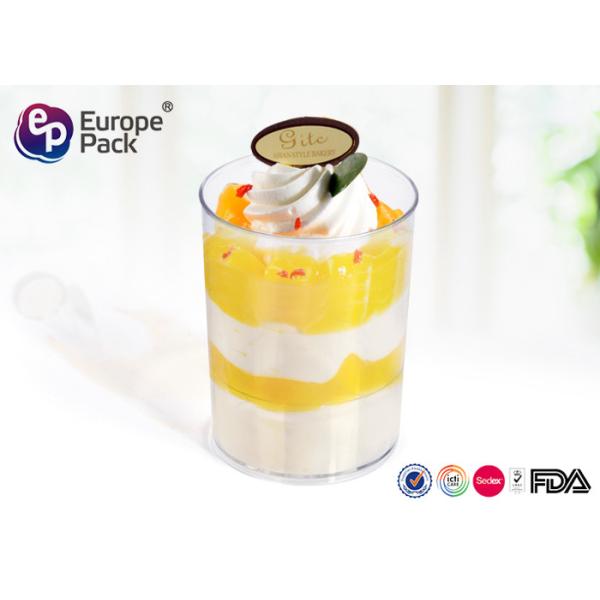 Disposable Small Dessert Cups Ps Container 6.5Cm Hight , 4.8Cm Top Diameter
