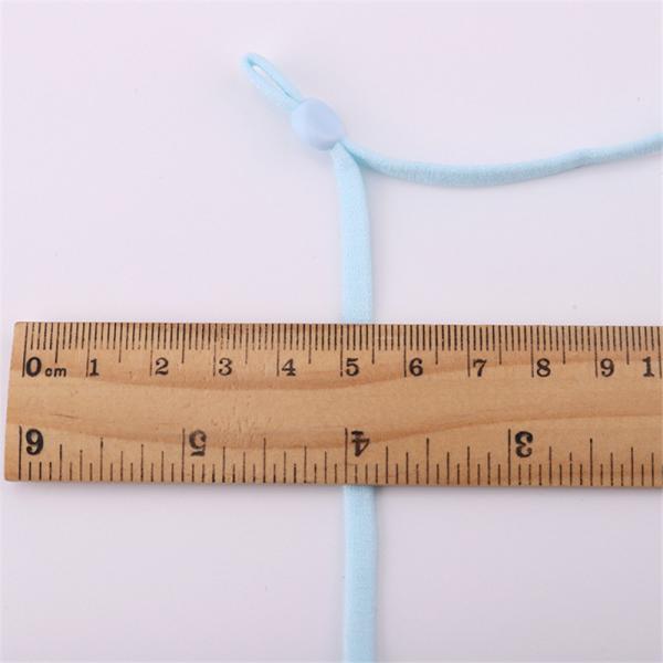 12cm * 5mm flat adjustable elastic band with buckle earloop cord for facemask earloop strap