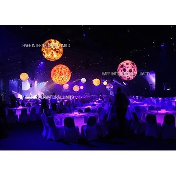 2.5M Diameter Hanging Suspended Inflatable Light Balloon With 2000W Halogen Lamp