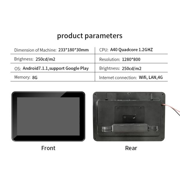 1280x800 10.1" Android Interactive LCD Touch Screen with RK3288 CPU