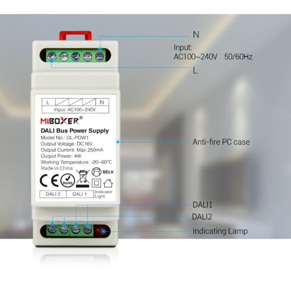 Anti Fire Dali Lighting Control Module DALI Bus Power Supply Din Rail