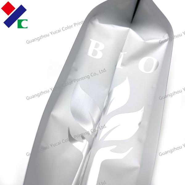 Compostable Flat Bottom Stand Up Pouch Gloss Finish Air Tightness