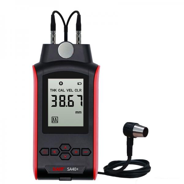 Buy 4 digits LCD Handheld Ultrasonic Thickness Gauge SA40+ with normal and multiple echo(MEC)  mode in red or blue color at wholesale prices