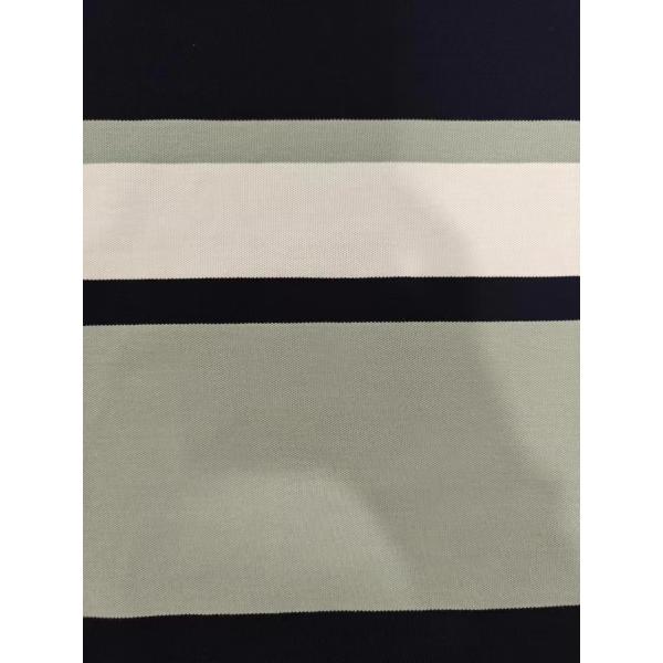 Environmentally Friendly And Elastic Durble Comfortable Striped Material Fabric For Polo Shirt