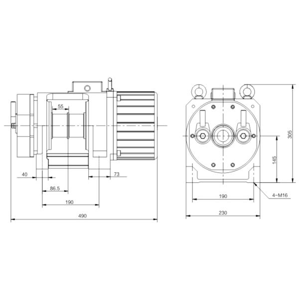IP41 Load 450kg Elevator Gearless Traction Machine Elevator Equipment