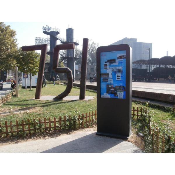 Kiosk Vertical Touch Screen Digital Signage , Sunlight Readable Lcd Digital Poster