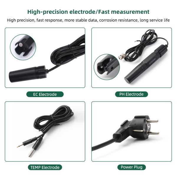 Tuya Wifi Online EC Monitoring Controller ph Meter With Data Logger Function Hydroponic Water Quality Monitoring Tester