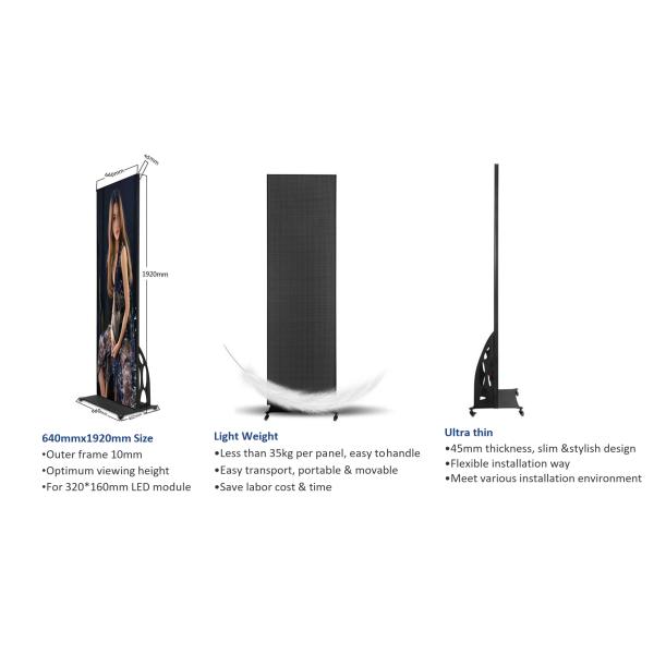 Creative Digital LED Poster Display High Resolution Flexibility Real-Time Updates Energy Saving For Shopping Centers