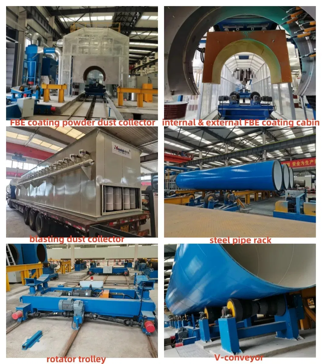 FBE Coating Line with Internal & External Coating Using High Voltage Electrostatic Spray Gun and Medium-Frequency Heating System
