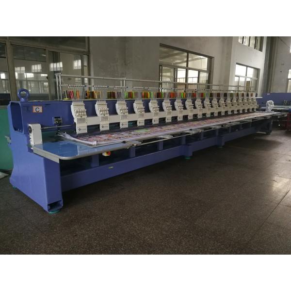 Computerized Operation Flat Embroidery Machine 18 Heads 9 Colors