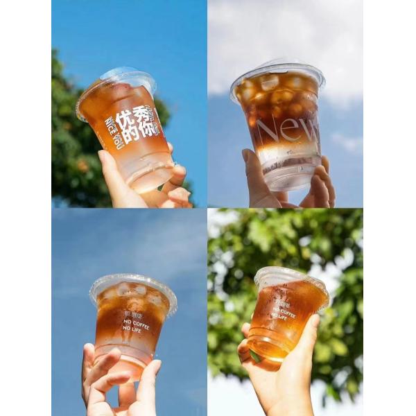 Cold Drink Eco Friendly Biodegradable Compostable Clear PET Disposable PLA Cups Plastic