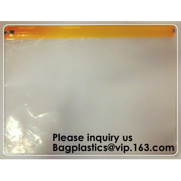 Waterproof Clear Plastic File Document File Bag For Bill Invoice Note File,Zip Plastic EVA Bags Blank Packaging Pouch