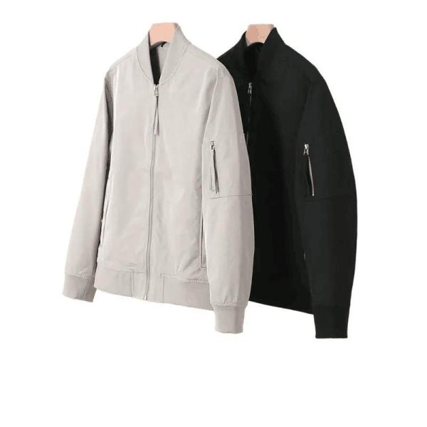 Solid Color Heavy Winter Jacket Anti UV Smart Casual Flight Coat