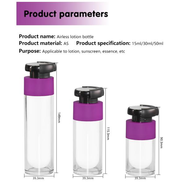 cosmetic packaging 15ml-30ml-50ml Double layer airless bottle