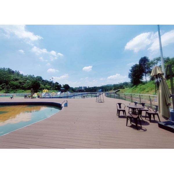 Lightweight Hollow Co Extruded WPC Deck Panel Easy To Install