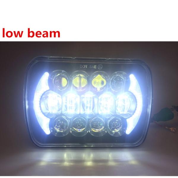 Super Bright 2018 high quality square 85W 5*7 led work light 7" Rectangular led headlight with DRL