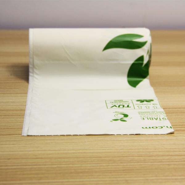 Custom Cornstarch 100% Compostable Biodegradable Trash bag,PLA compostable plastic fresh vegetables packaging bag PBAT
