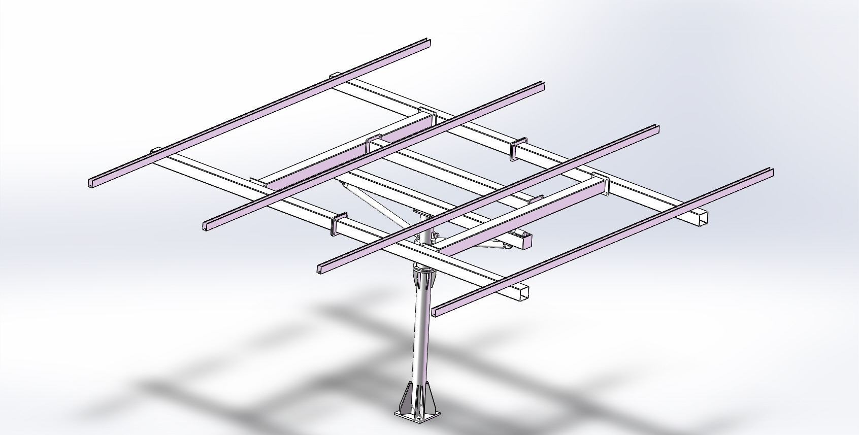 6 Panels 3kw Dual Axis tracker Solar Tracking System Sun tracker 2 Axis Solar Tracking System