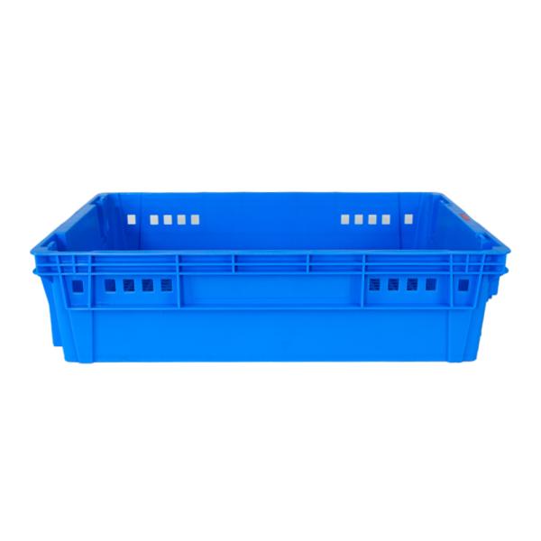 Bread Moving Plastic Storage Basket with Mesh Food Grade Plastic Crate Stackable