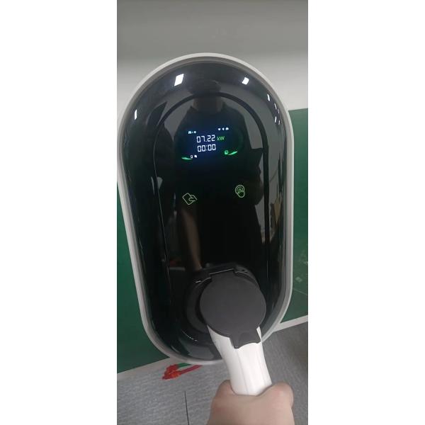 7kW AC EV Charging Stations DC6mA Single Phase 4.3 Inch Screen Display