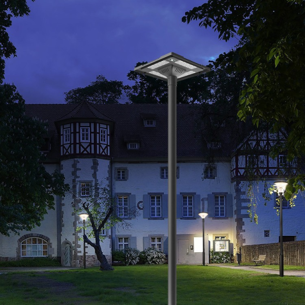 Diamond shaped Solar Courtyard Light - Intelligent Light Control, Ultra long Battery Life, IP65 Protection