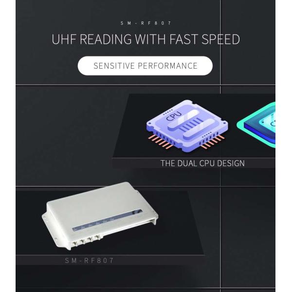 AC Input 100-240V Rfid Card Reader Writer , Rfid Long Distance Reader SM-RF807
