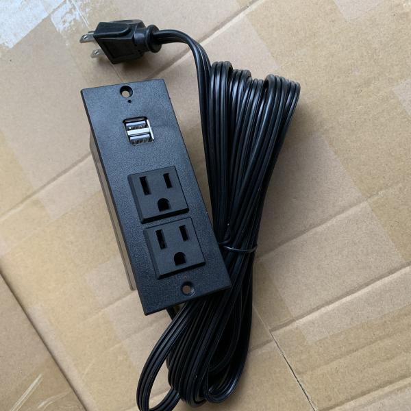 UL certified recessed socket for desktop socket furniture socket alloy panel