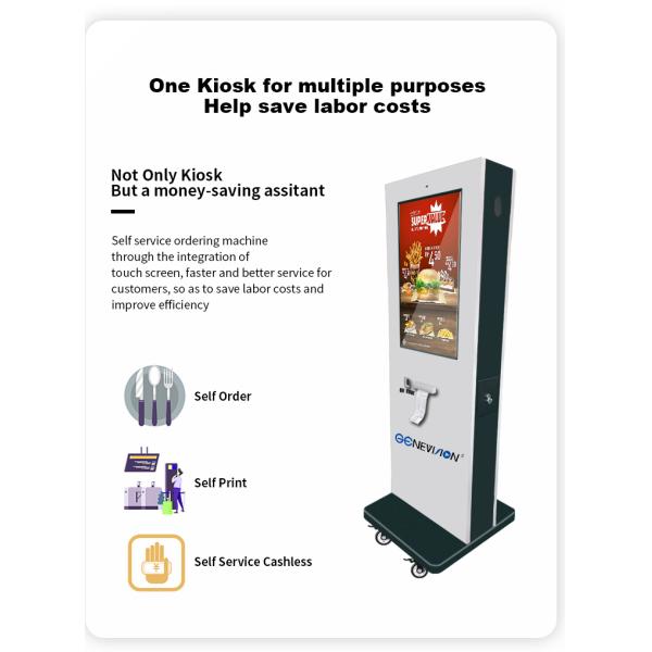 32inch Outdoor Digital Signage Ip65 Smart Display With Qr Code Scanner And Printer