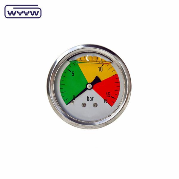 Bar Pressure Range Pressure Gauge Manometer With Brass Connection Bottom Back Mount