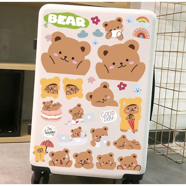 Decorative Scrapbook Stickers And Embellishments Cute Bear Shape Cut Stickers