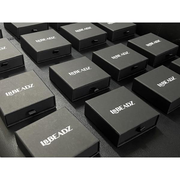 Customized Black Paper Drawer Necklace Box