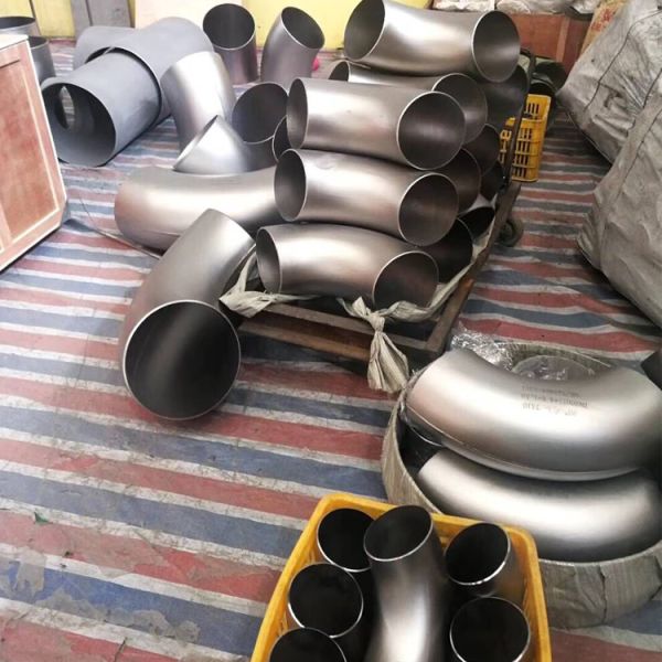Gr2 Titanium Pipe Fitting , ASME B16.9 90 Degree Long Radius Elbow