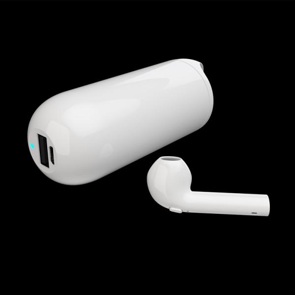 Support intelligent active noise reduction mini mono wireless earphone bluetooth earbud with charger box power bank