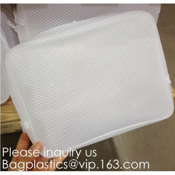 Compact Multi-purpose Handbag-style Transparent Glitter Cosmetic Pouch with Zipper Pocket on the Back, bagease, bagplast