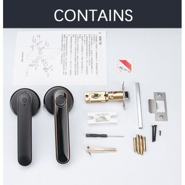 Keyless Electronic Smart Door Lock With Fingeprint Keyboard APP Mechanical Key