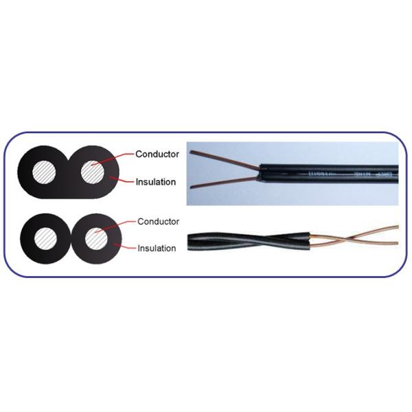 CCS 2 Core Copper Drop Wire Overhead Telephone Outdoor Cable