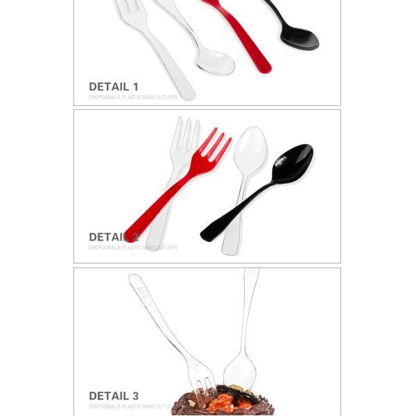 Amazon top seller 2019 clear PS cute dessert disposable spoon fork set