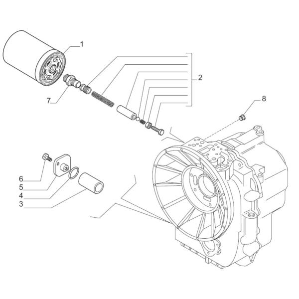 Hydraulic Oil Filter For Backhoe Loader SP106280 CA135859