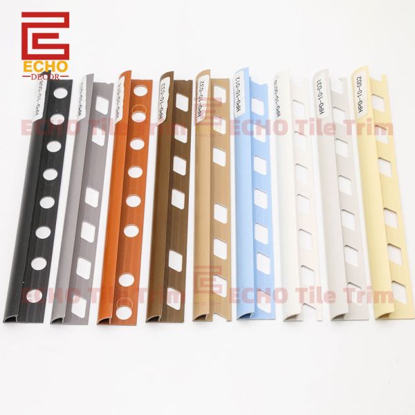 Brown Plastic Quadrant Edge Tile Trim Exterior Tile Corner Edging Strip