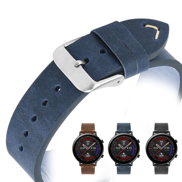 Quick-release Two-piece Leather Strap