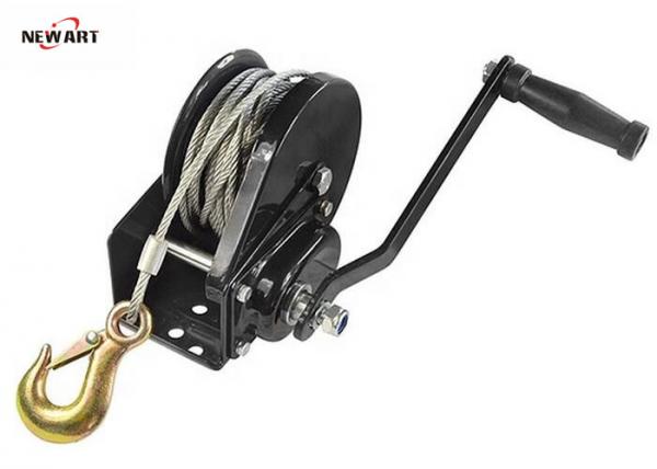 Buy 1800lb Self Locking Automatic Brake Winch , Small Hand Winch In Stock at wholesale prices