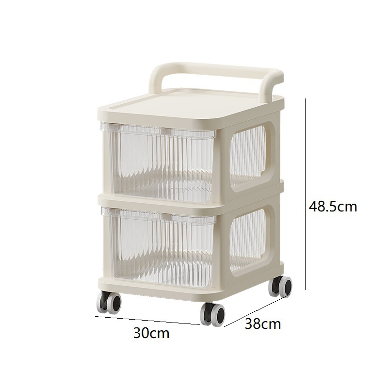 Custom Multi-Layer Storage Rack Food Cabinet Holder Rack Movable Drawer Organizer Trolley Cart for Home