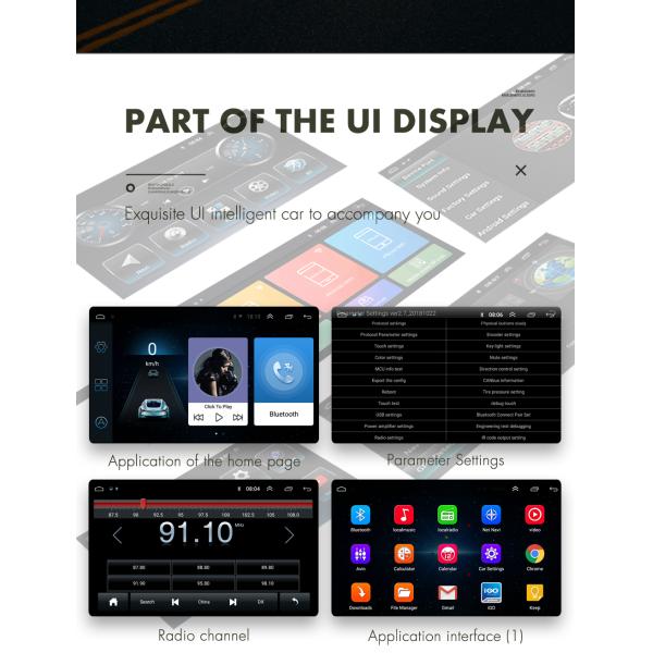 7 Inch Universal Android Car Radio Player Single Din Android Auto Head Unit GPS HD MP5