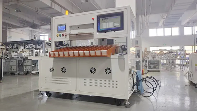 11 Channel Cylindrical Cell Sorter Machine - Industrial battery sorting equipment