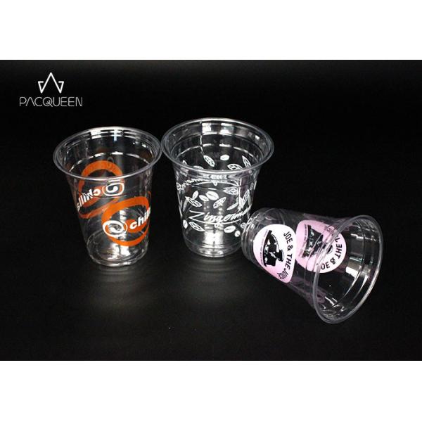 Takeaway Cold Drink Disposable Cups Flat Lids For Ced Soft Drink