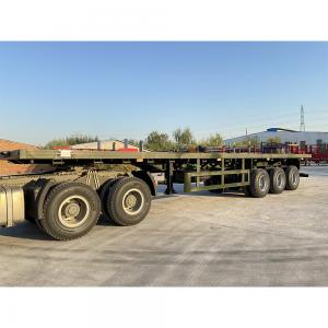 Quality 40ft Flatbed Semi Trailer With Container Twist Locks for sale