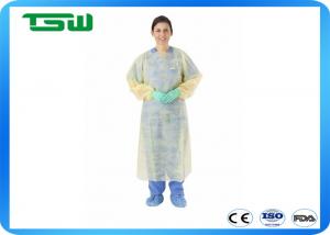 Quality Fluid Resistant Nonwoven Isolation Gown With Elastic Cuff for sale