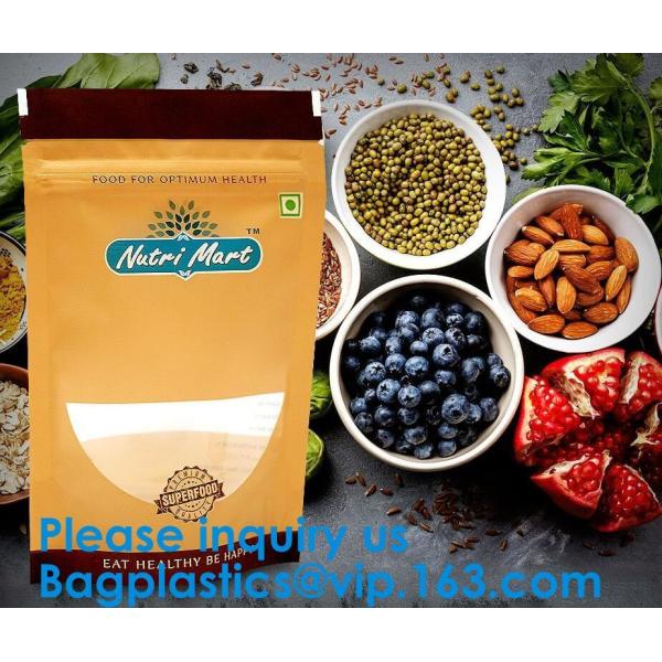 Biodegradable Foil Packaging Soft Zipper Stand Up Bottom Gusset Plastic Drinking Pouches Bags With Straws